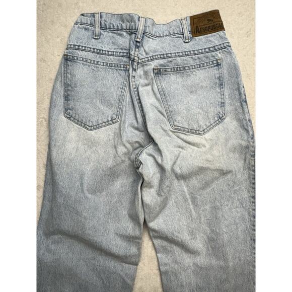 VINTAGE Aeropostale Jeans Women 12 Light Wash High Rise Zip Fly USA Made 90s Y2K - Picture 9 of 11